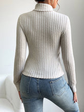PETITE Turtleneck Ribbed Knit Tee